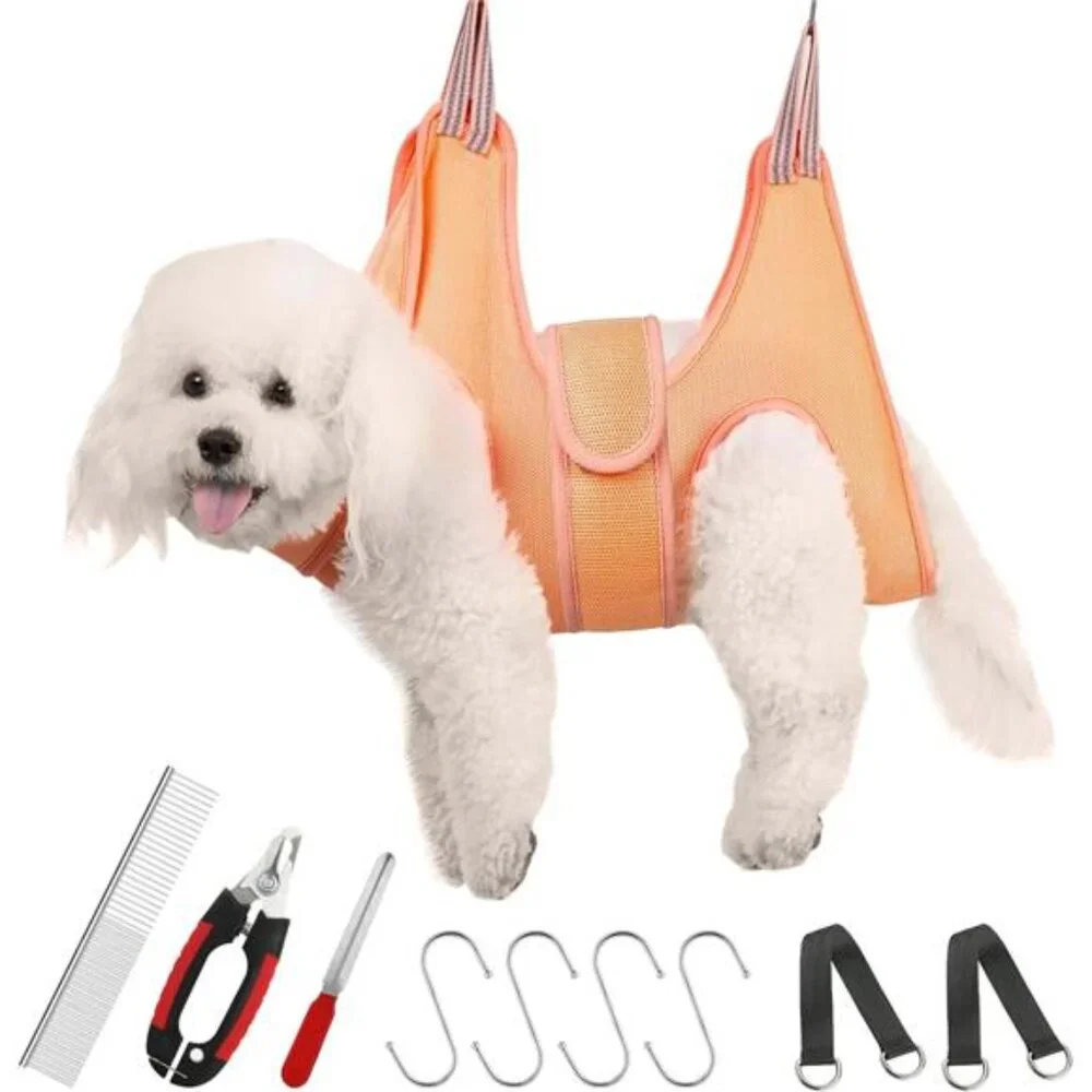 Pet Dog Grooming Hammock Harness for Cats & Dogs, Dog Sling for Grooming